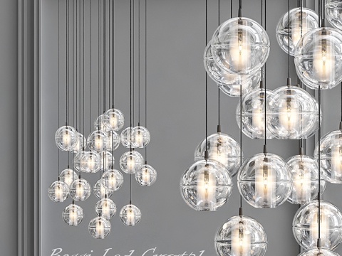  Bocci LED水晶玻璃球26，设计师Omer A3d模型 