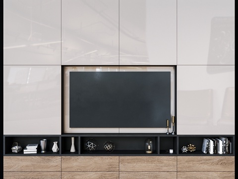  电视区-203d模型 