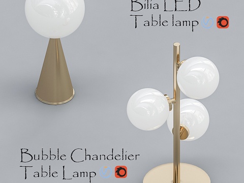  泡泡吊灯台灯3d模型 