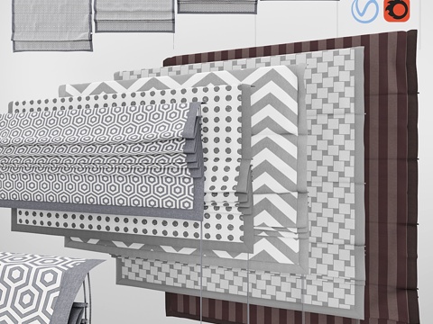  罗马帘33d模型 