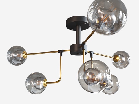  Lampatron Agira 吊灯 - 610灯头款3d模型 