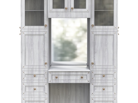  化妆梳妆台3d模型 