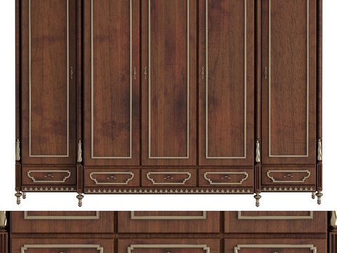  经典衣柜3d模型 