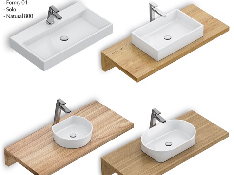  RAVAK 60 系列洗脸盆套装（Moon 1C、Formy3d模型 