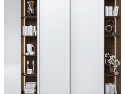  带层架柜 63d模型 