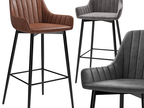  深屋系列·汉堡吧凳3d模型 