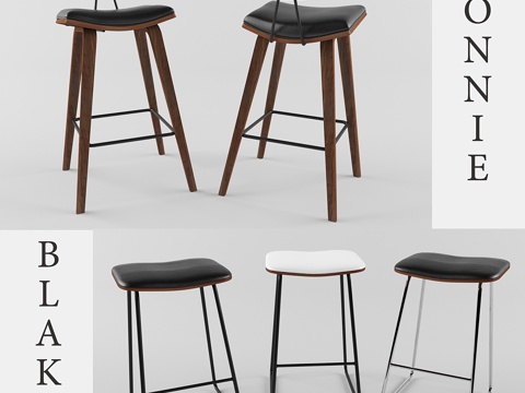  Blake and Bonnie吧台凳3d模型 