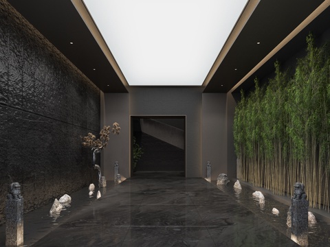  洗浴门厅过道3d模型 