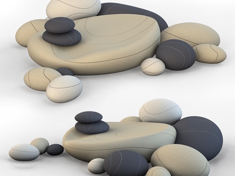  地垫石椅SMARIN 23d模型 
