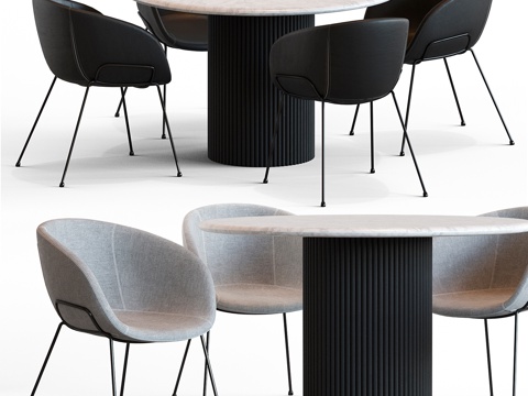  Globewest Benjamin餐桌与Duke餐椅3d模型 