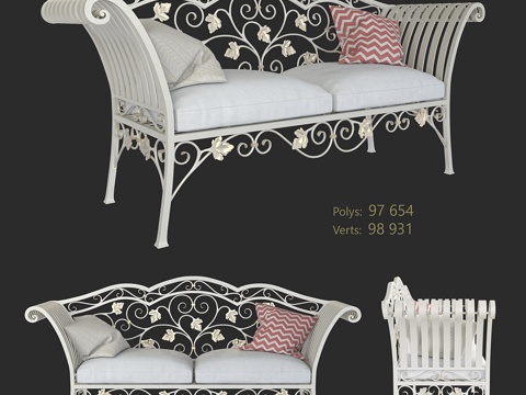  锻造长凳3d模型 