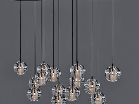  Bocci LED水晶玻璃球灯14（设计师：Omer A）3d模型 