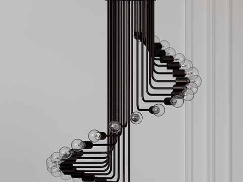  AVA - 现代北欧螺旋吊灯3d模型 