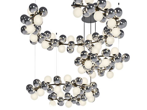  现代简约吊灯 吊灯 简约吊灯 餐厅吊灯 球形吊灯 灯3d模型 