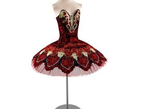  芭蕾舞裙 卡门 - 卡门3d模型 