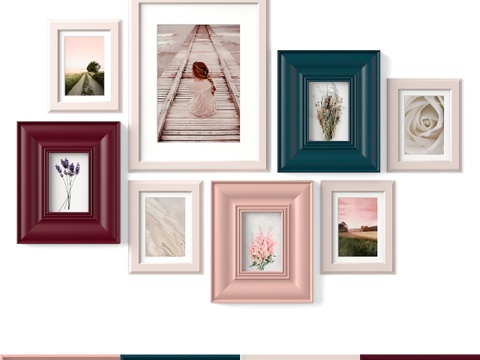  宜家海报套装093d模型 