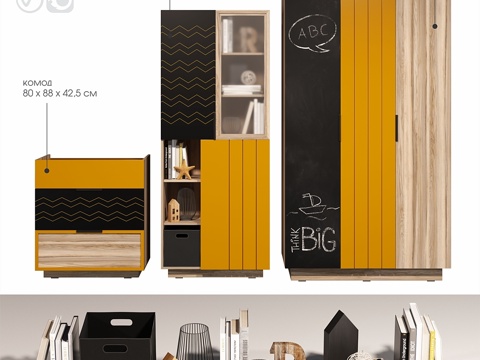  GRAFFITI_储物柜3d模型 