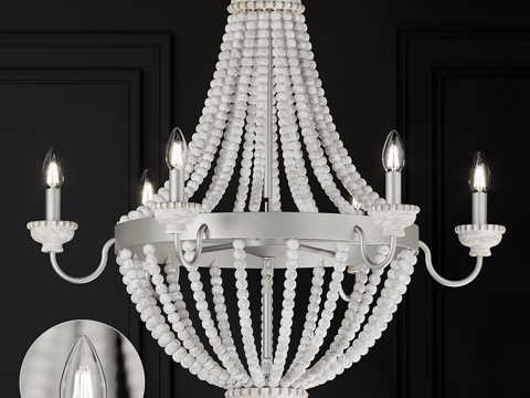  Ballard Designs Angela六灯吊灯3d模型 