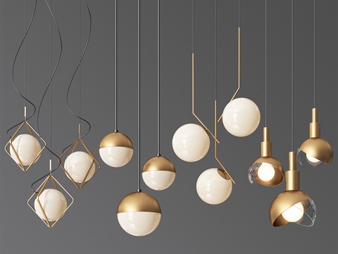  吊灯系列5 - 4款3d模型 