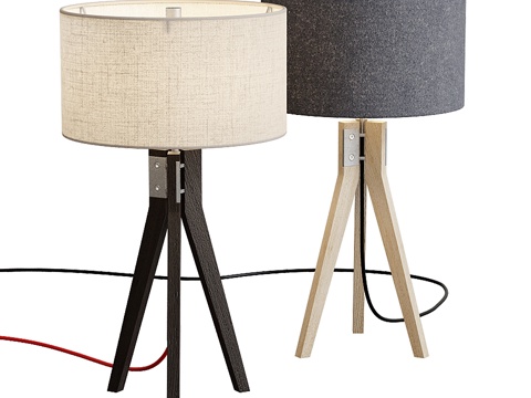  Folk三脚台灯3d模型 