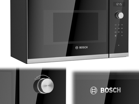  博世BFL524MS0微波炉3d模型 