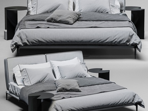  床 Flexform Adda床23d模型 