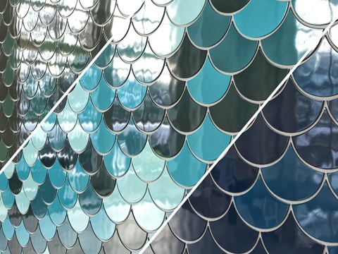  鱼形瓷砖 023d模型 