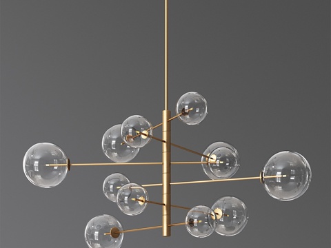  Eichholtz银色吊灯3d模型 