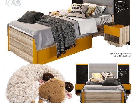  GRAFFITI_儿童床3d模型 