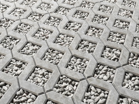  方形砾石3d模型 