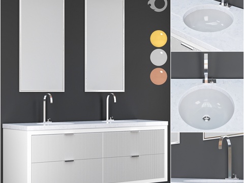  浴室家具 063d模型 