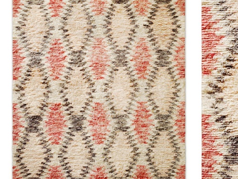  Aztec手工编织羊毛长毛绒地毯 RH3d模型 