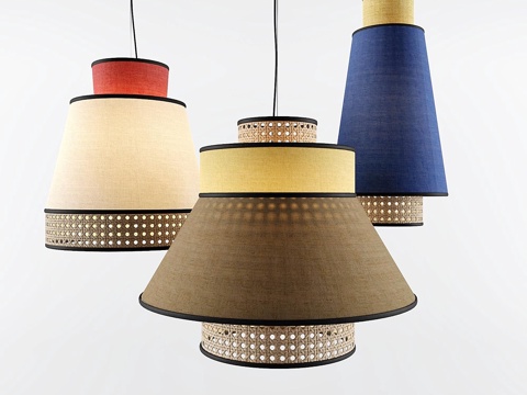  新加坡吊灯3d模型 