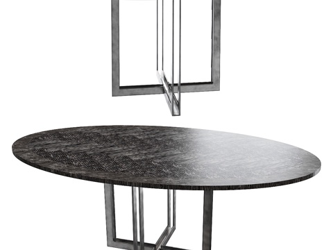  艾克霍兹餐桌梅尔基奥尔椭圆形3d模型 