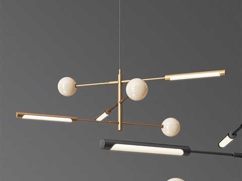  Runna极简吊灯Lampatron3d模型 