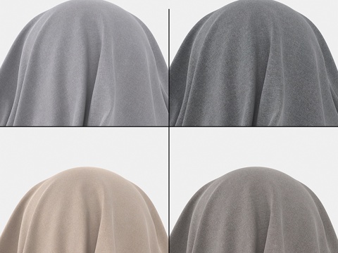  Maharam - Murmur 面料 - 套装 1（4 块3d模型 