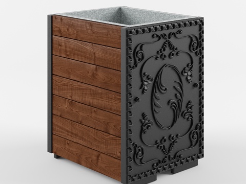  街道花盆3d模型 