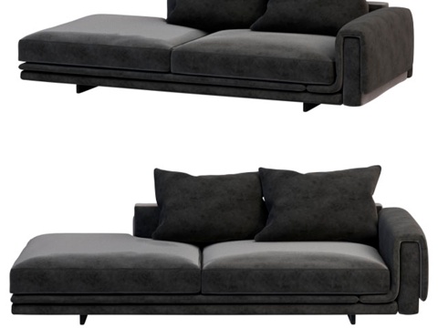  Underline沙发带躺椅款3d模型 