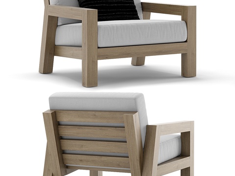  RH户外博奈尔扶手椅3d模型 