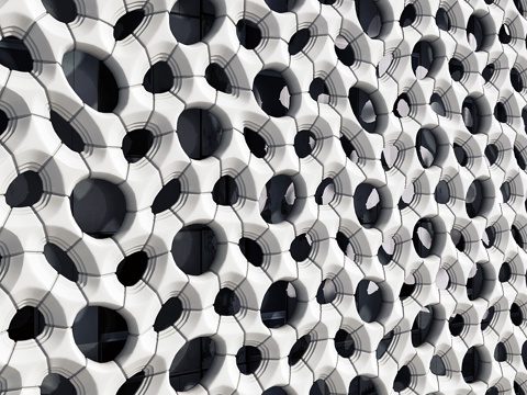  仿生装饰立面3d模型 