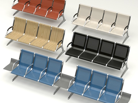  ACTIU 机场长凳3d模型 