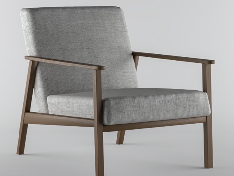  ekenaeset扶手椅-isunda灰色3d模型 