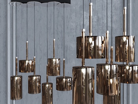  AXO Light Spillray SP 玻璃吊灯6盏3d模型 