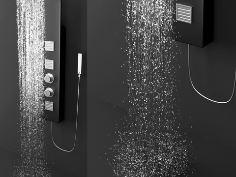  现代淋浴3d模型 