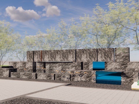  微景观 室内景观 水景 水池 景观 阳光房 屋顶花园 露台su模型 