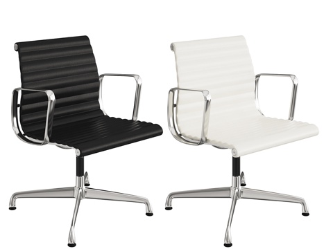  伊姆斯管理椅滑轮款3d模型 