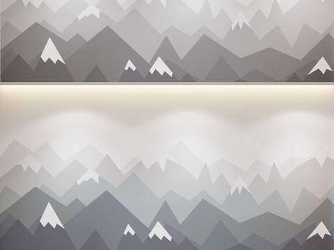  壮丽山脉壁纸3d模型 