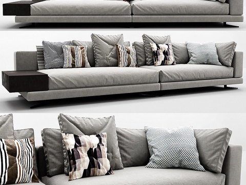  Minotti白色组合053d模型 