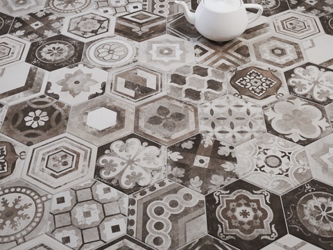  CIR Esagona Miami Mix (Dec) 瓷砖3d模型 