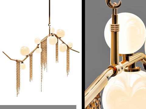  莓果炸弹吊灯3d模型 